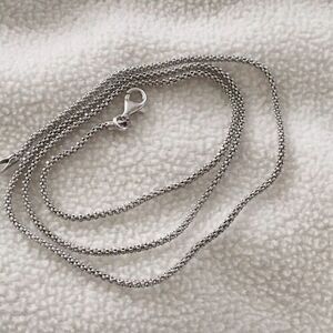 Sterling Silver Oxidized 925 Popcorn Necklace 18inches